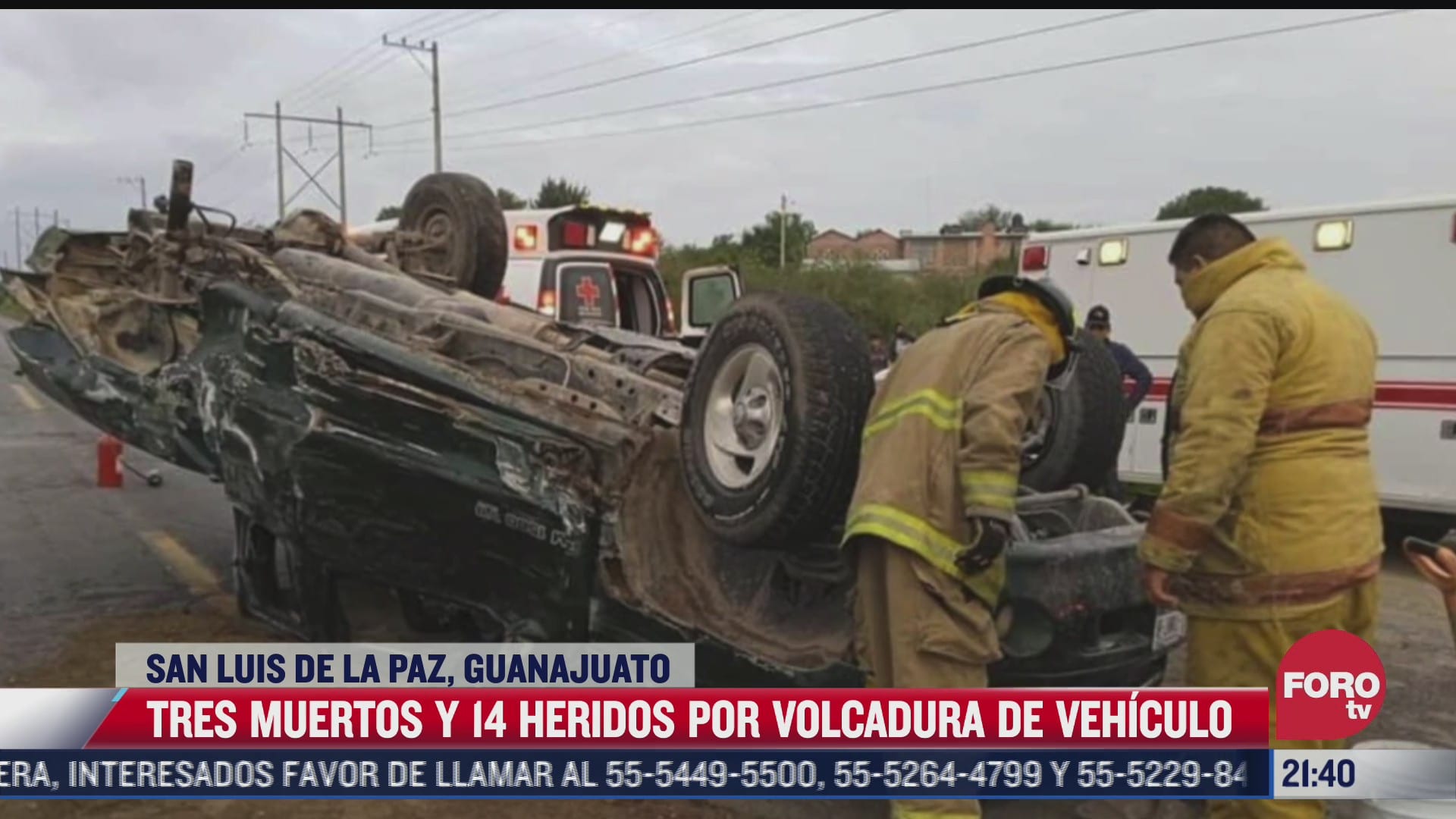 tres muertos y 14 heridos deja volcadura en guanajuato