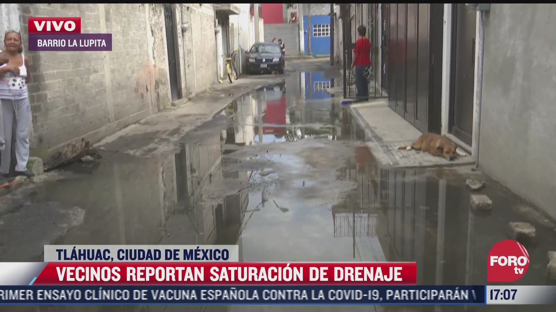vecinos reportan saturacion de drenaje en tlahuac cdmx
