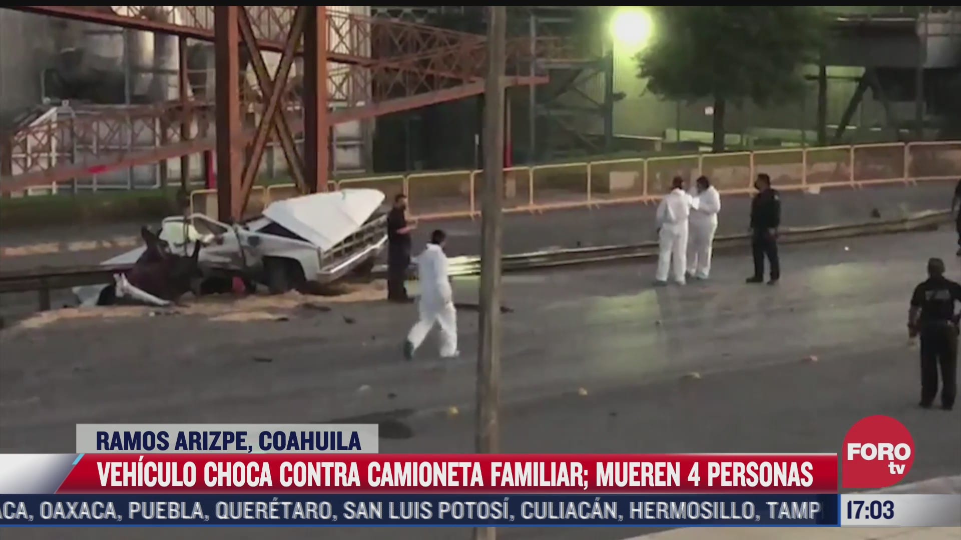vehiculo choca contra camioneta familiar mueren 4 personas en coahuila