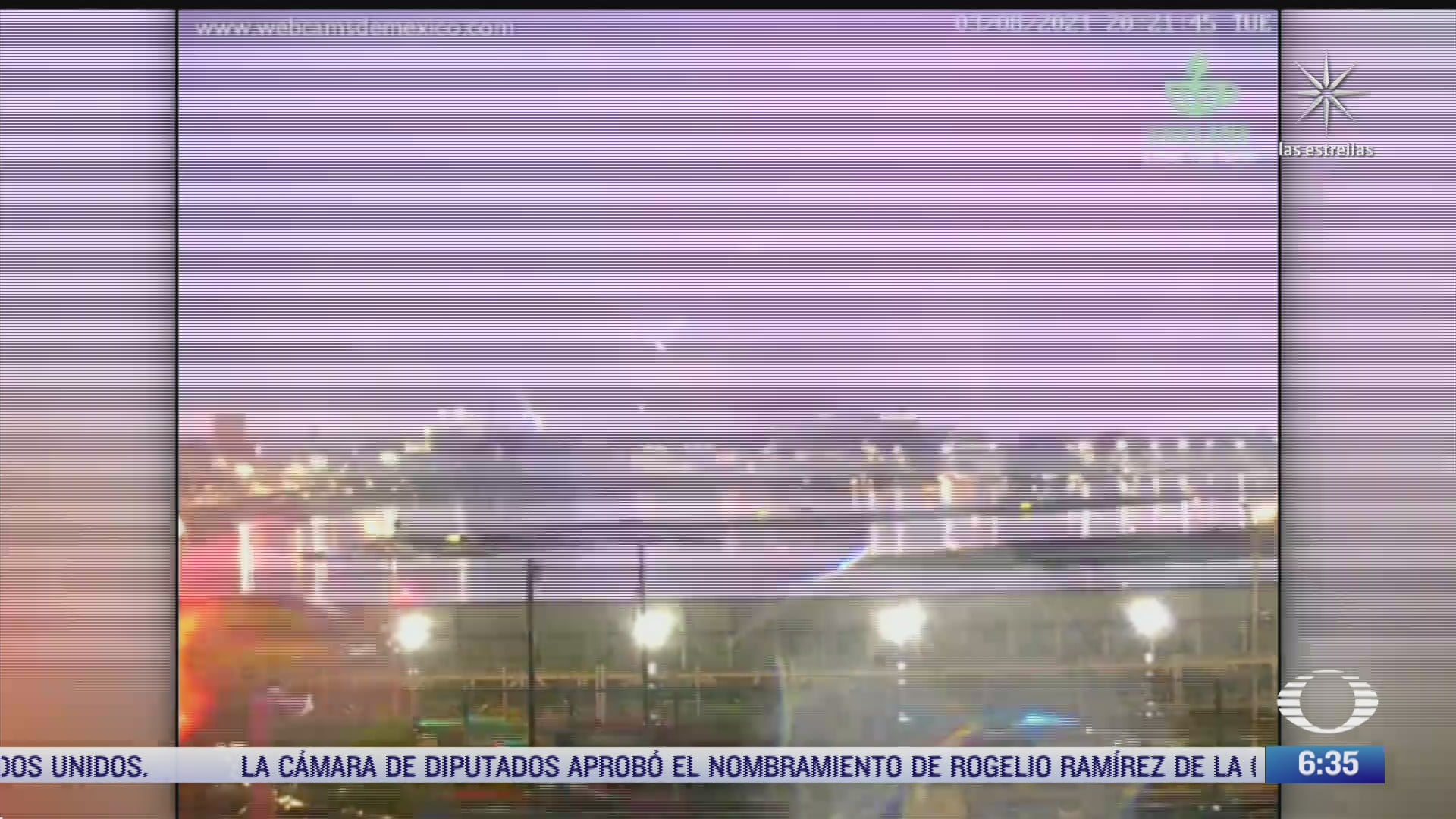 video potente rayo cae cerca del aeropuerto internacional de la ciudad de mexico