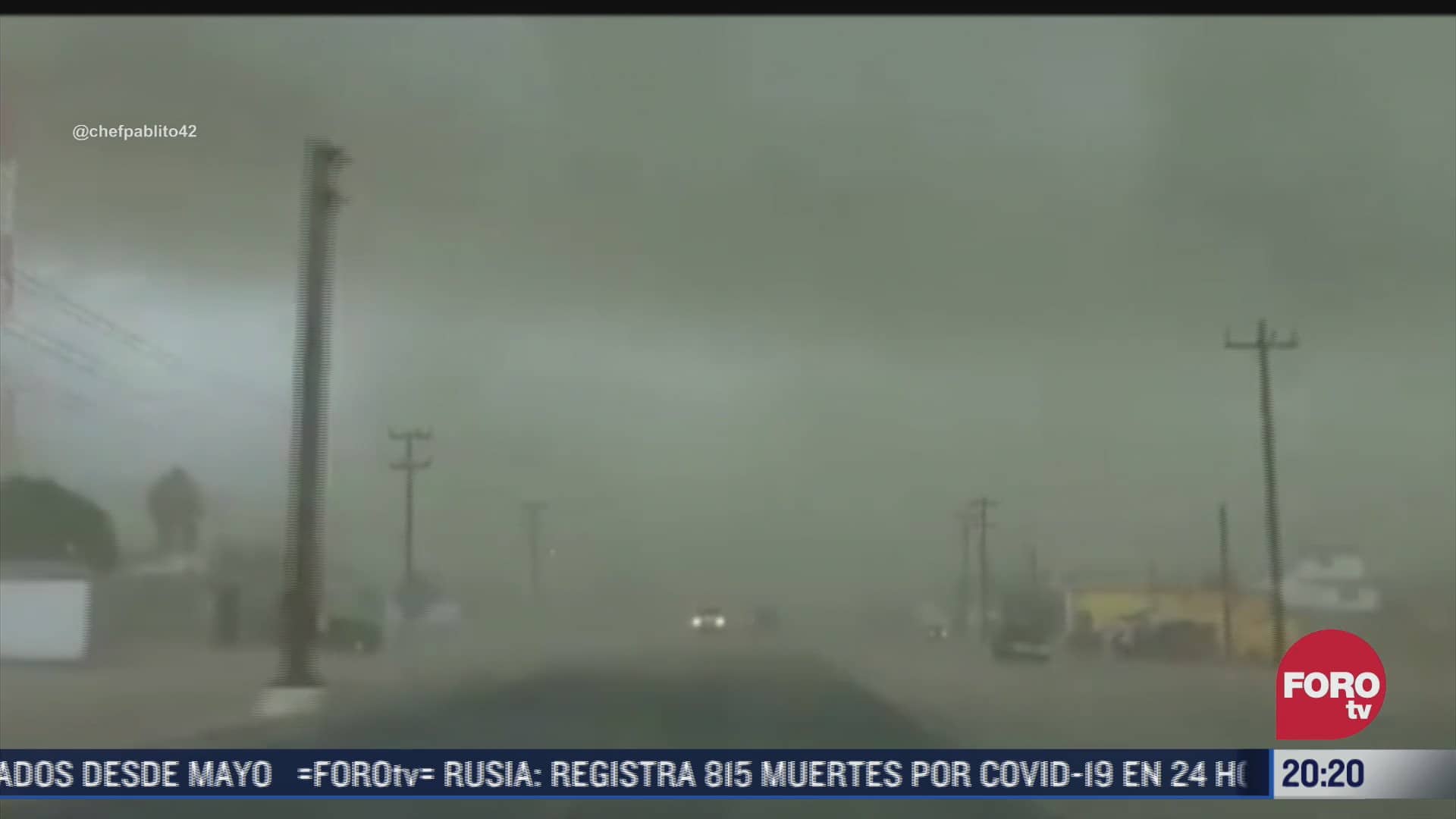 video tormenta de tierra complica visibilidad de automovilistas