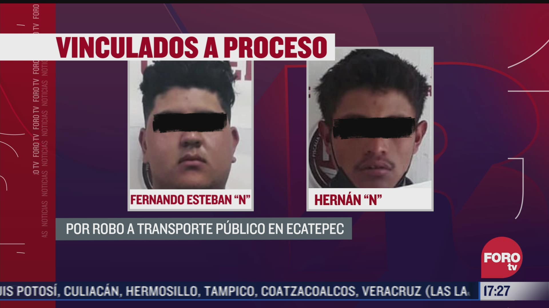 vinculan a proceso a jovenes que robaron a transporte publico de ecatepec