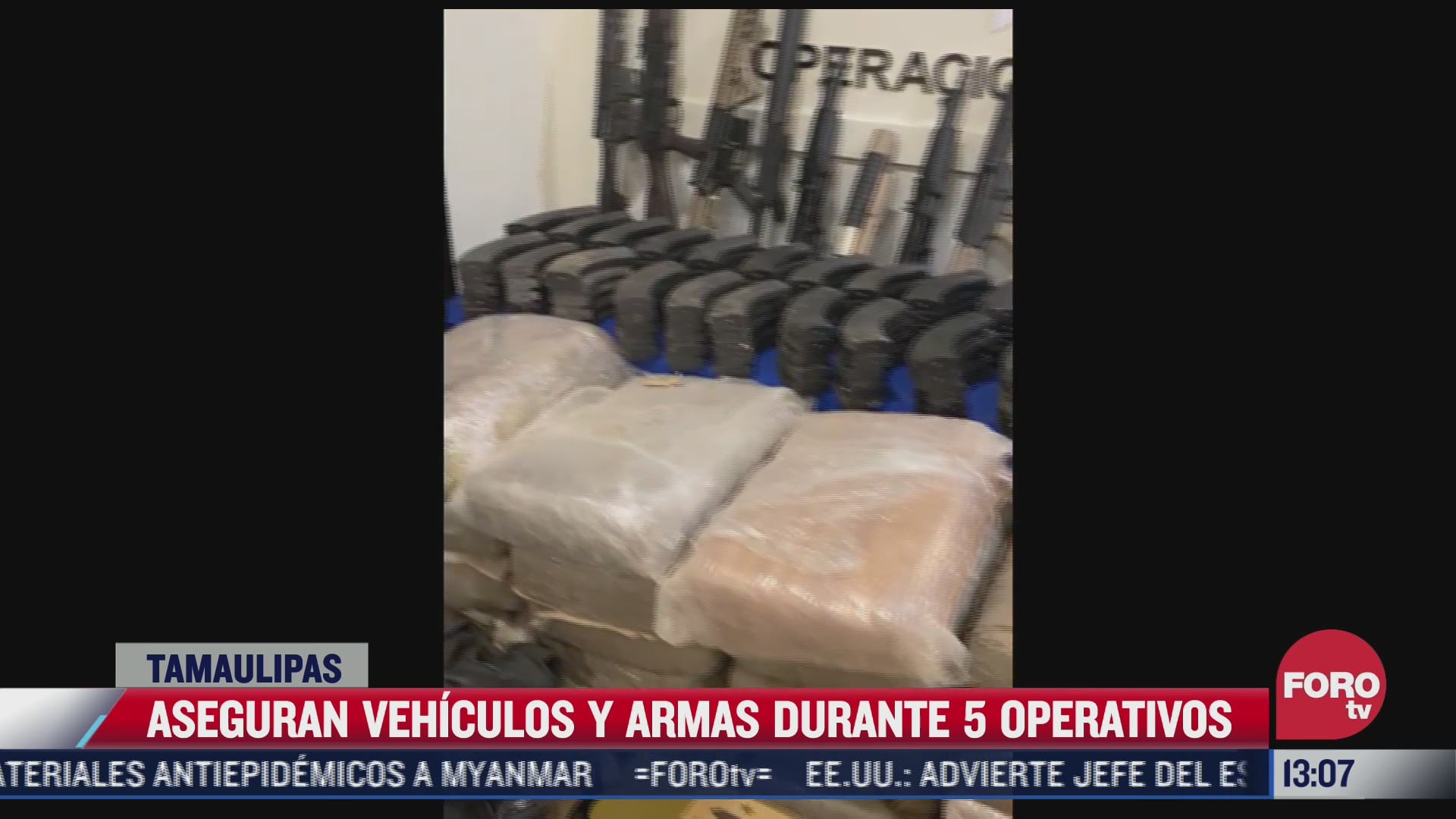 aseguran vehiculos y armas durante 5 operativos en tamaulipas