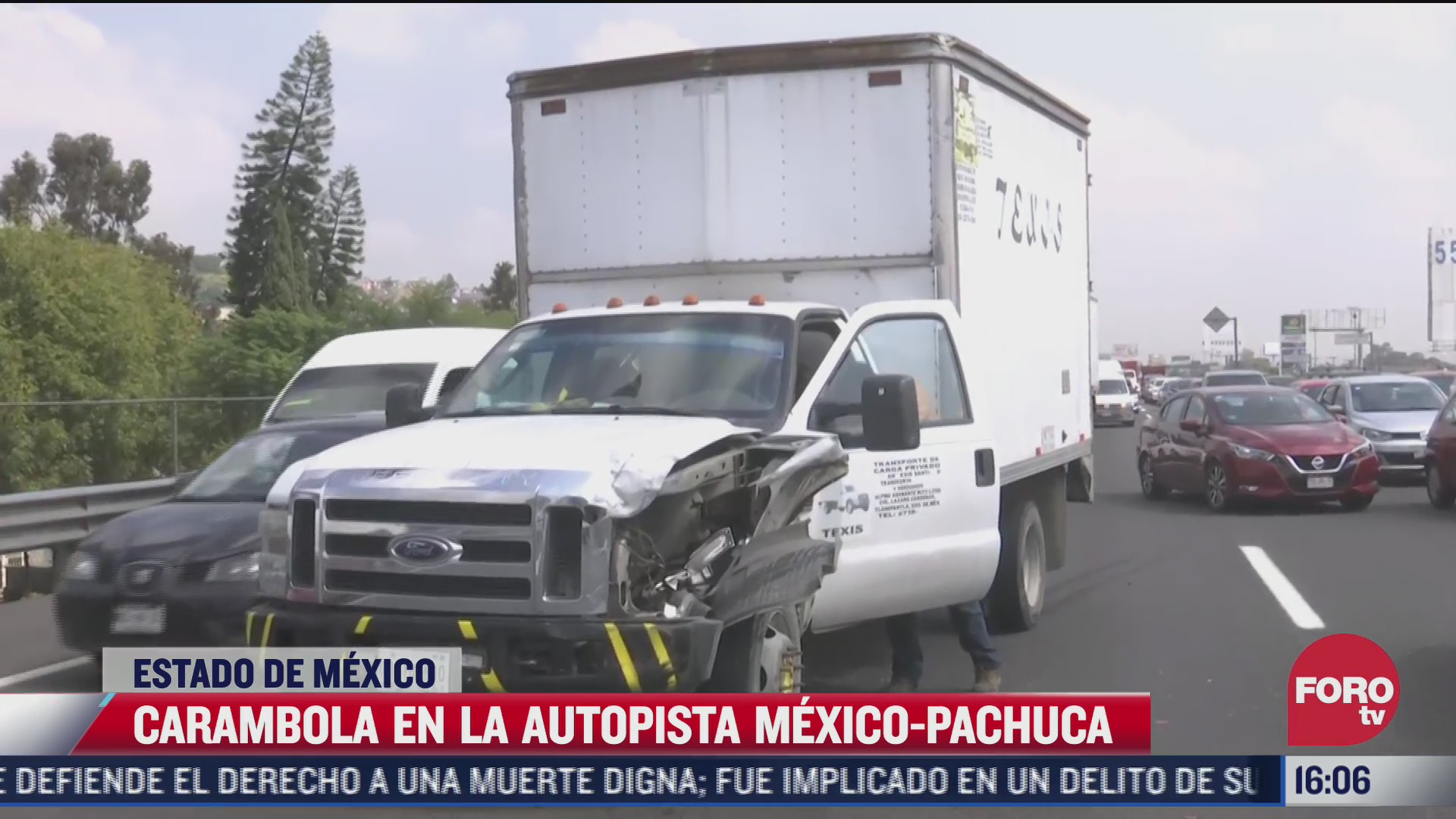 auto sin frenos provoco choque multiple en la mexico pachuca