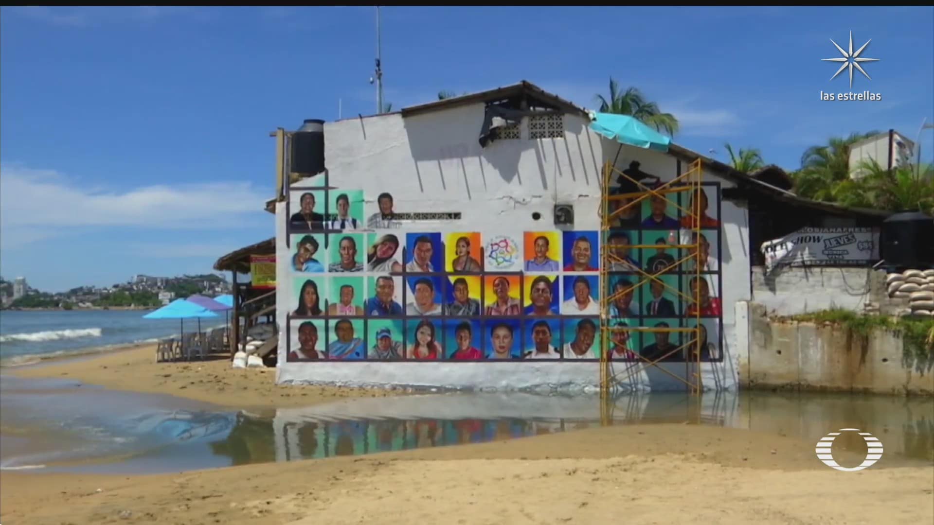Pintan rostros de personas desaparecidas en murales Acapulco
