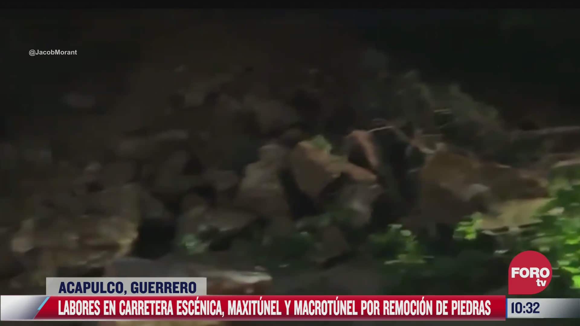 caen piedras sobre carretera escenica maxitunel y macrotunel tras sismo