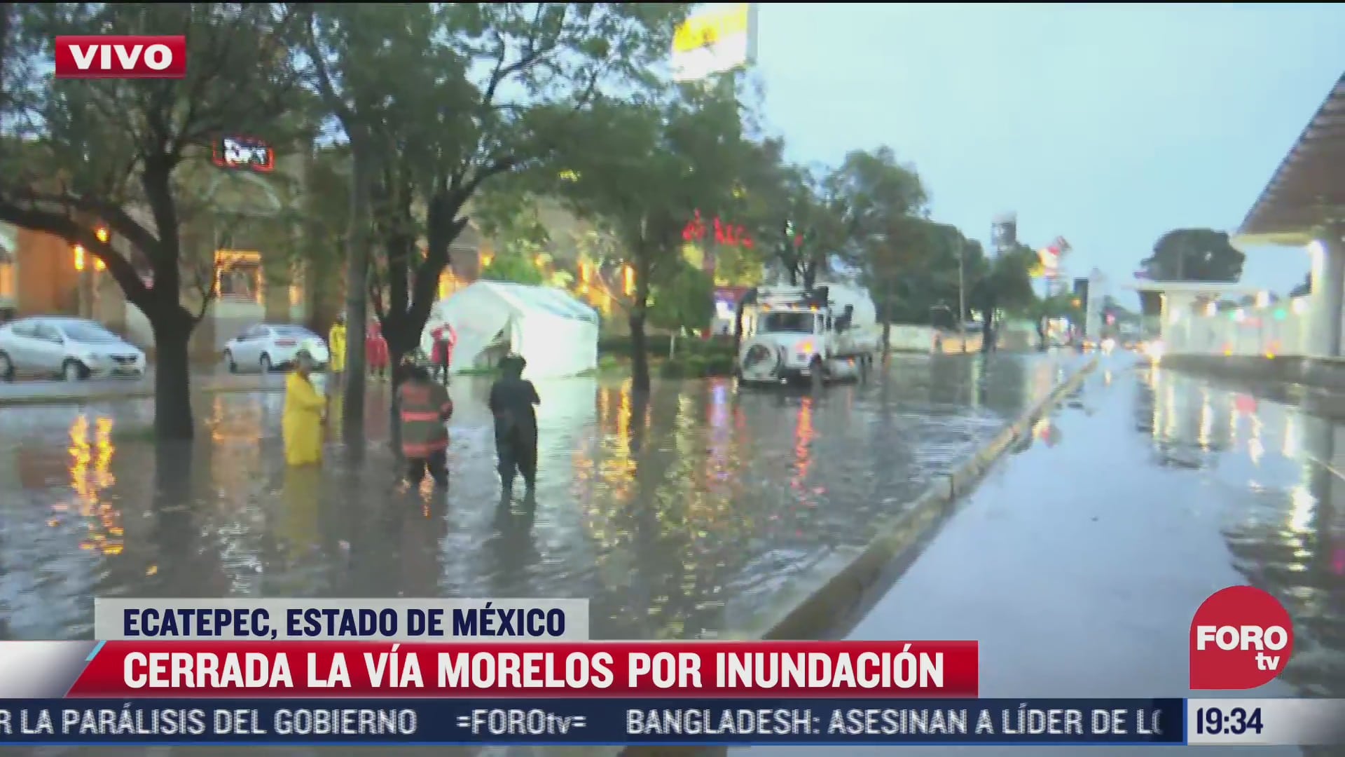 cerrada via morelos en ecatepec por inundacion