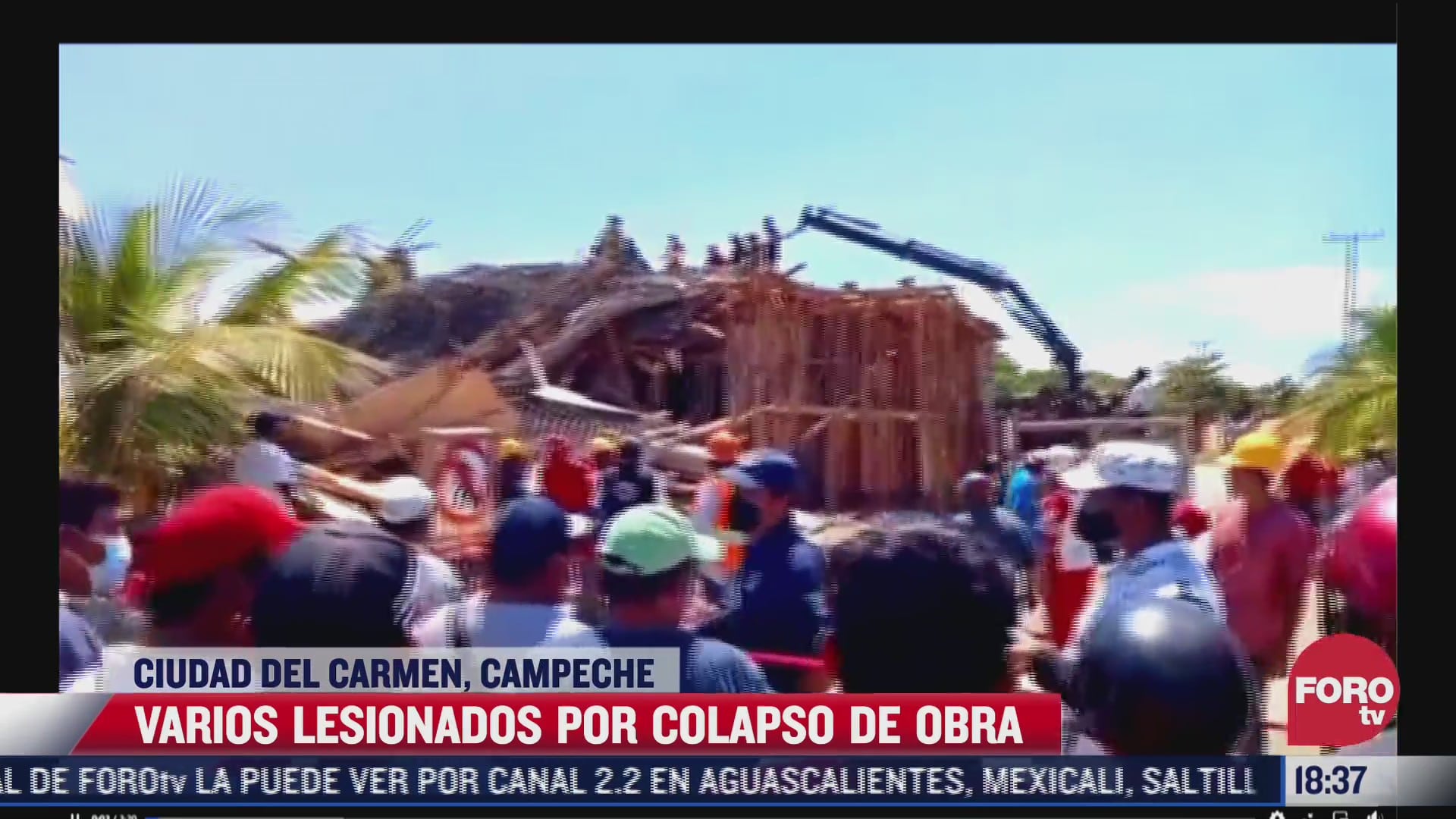colapsa obra en ciudad del carmen campeche hay varios heridos