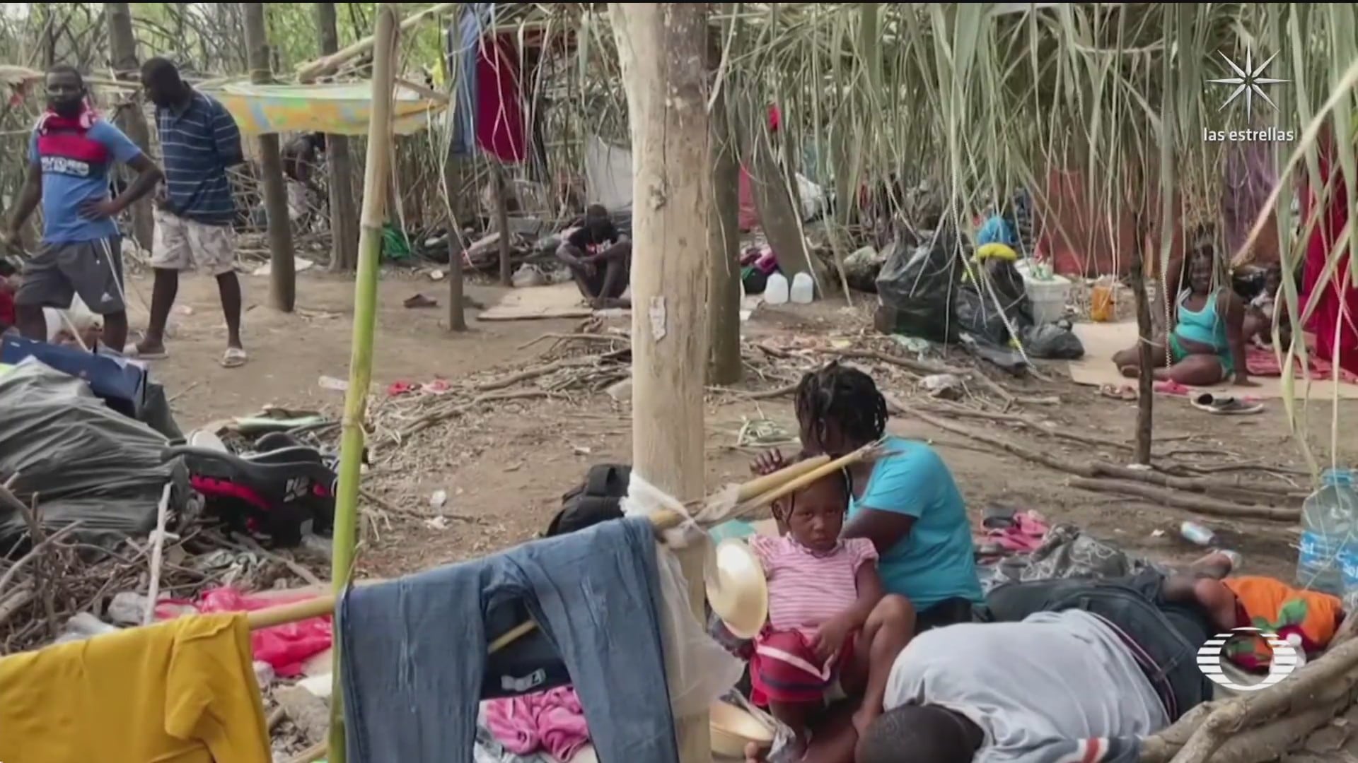 como se encuentra el campamento de migrantes haitianos ubicado en texas