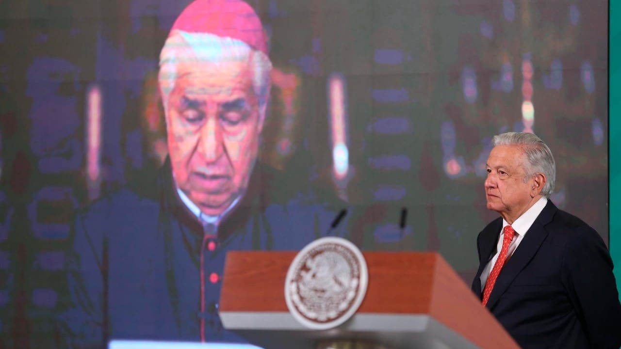 El cardenal Rogelio Cabrera lee carta del papa felicitando a México