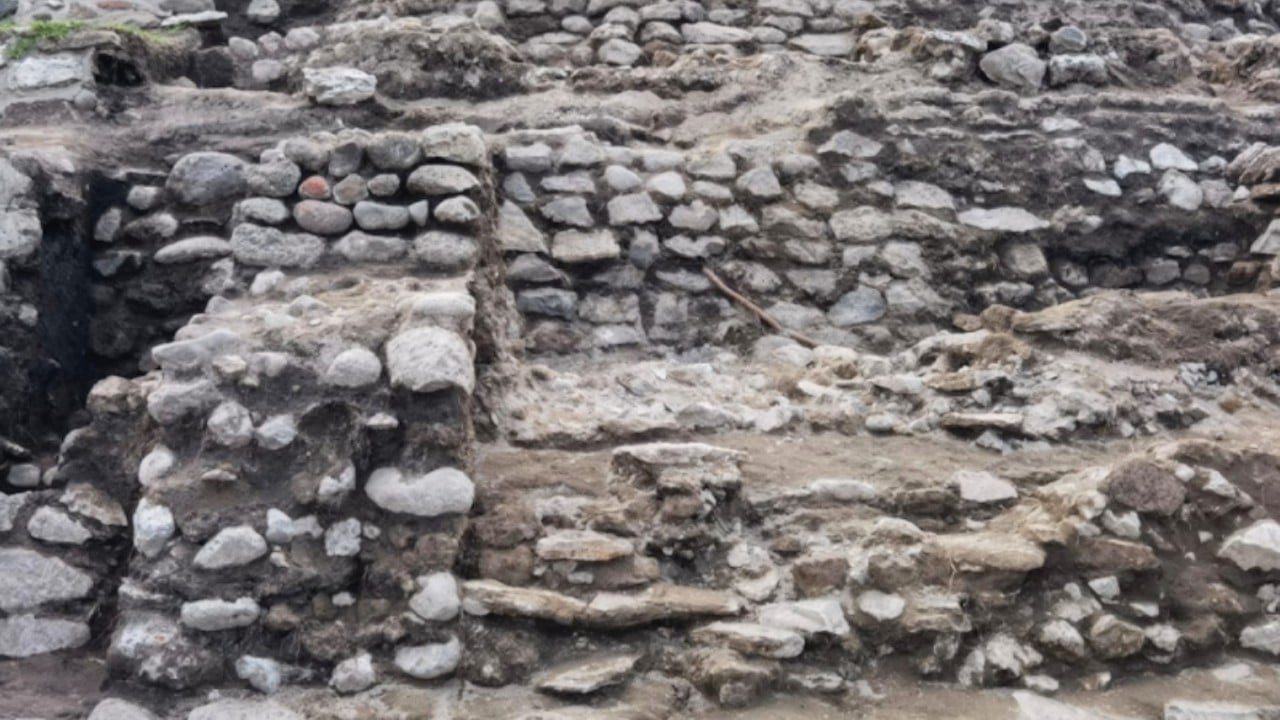 Escalinata en la Zona Arqueológica de Xochitécatl, en Tlaxcalala (Twitter: @INAHmx)