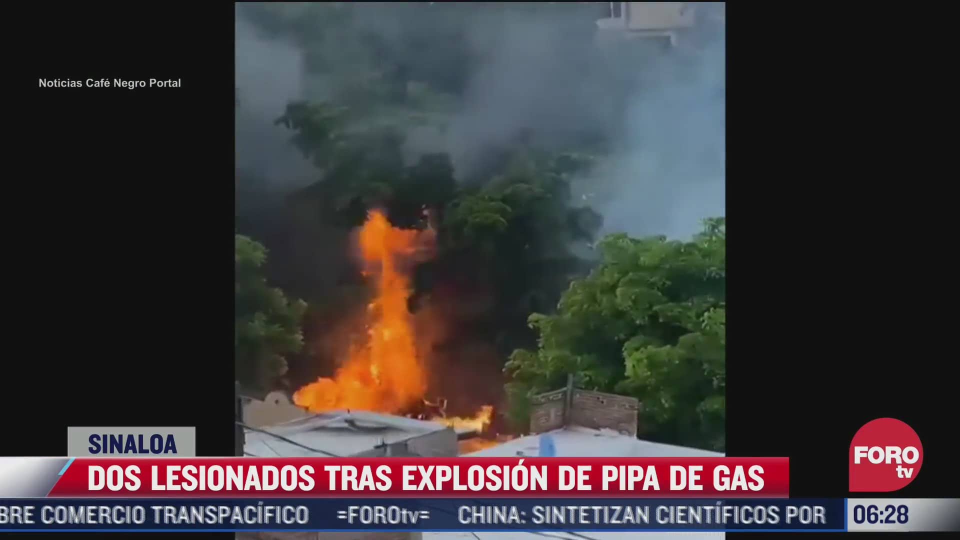 explosion de pipa de gas deja dos lesionados en culiacan sinaloa
