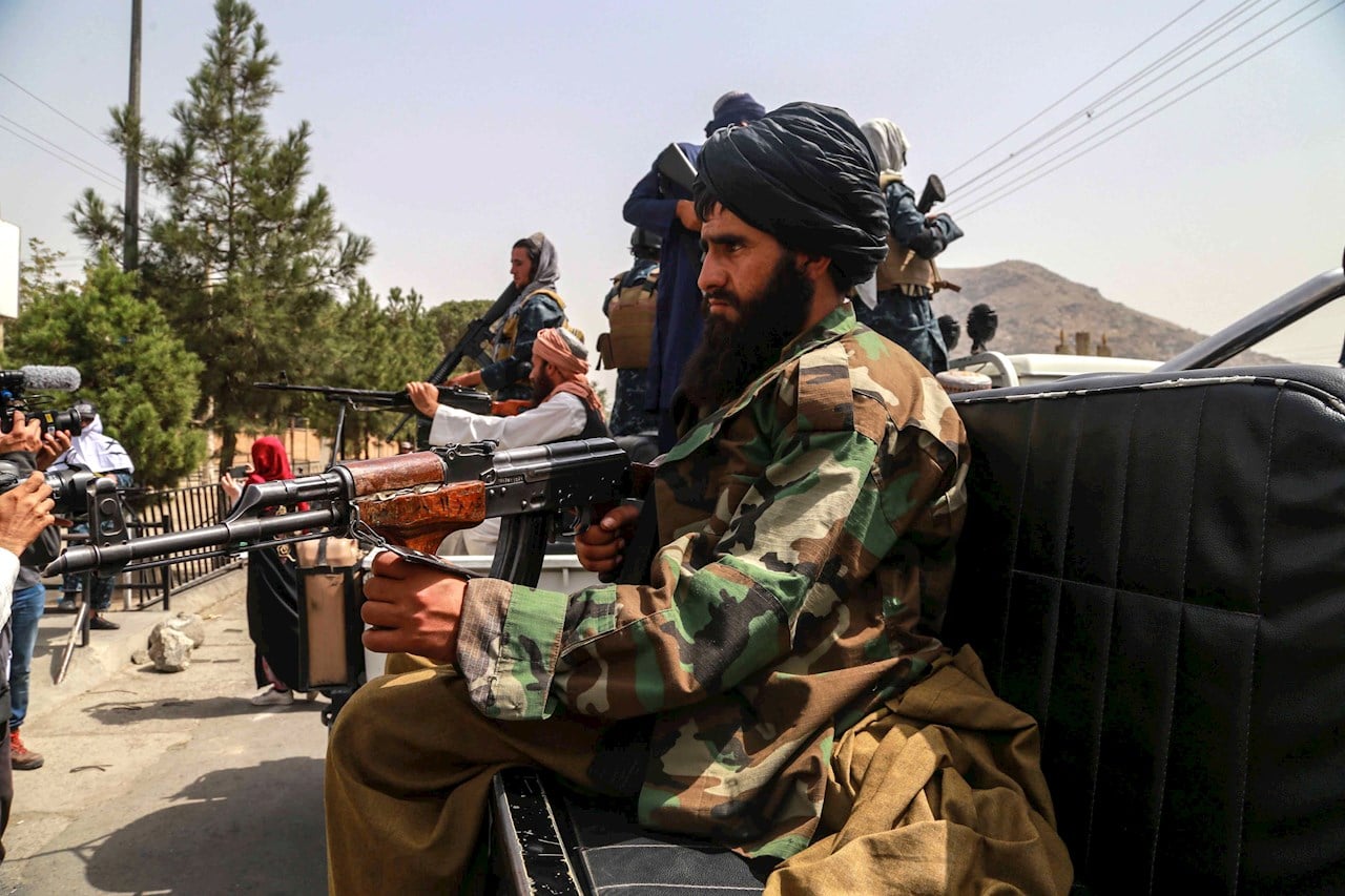 Fuerzas talibanas en Kabul.