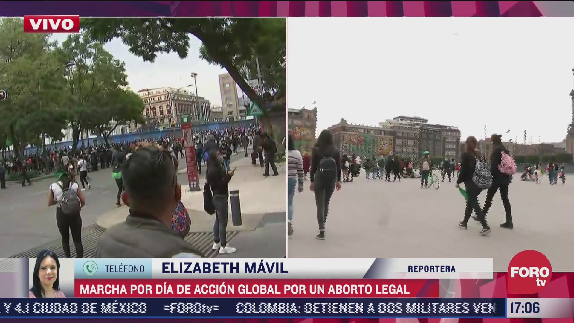 feministas arriban al zocalo de la ciudad de mexico