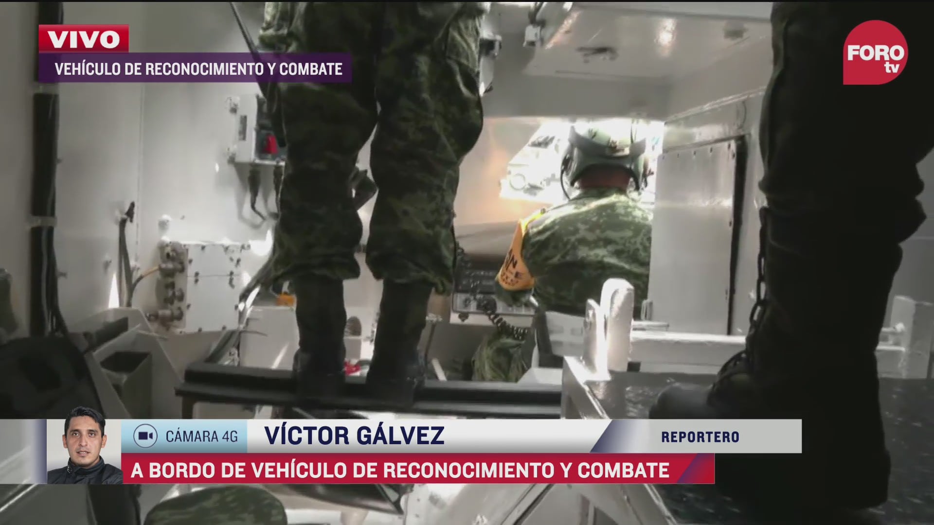 forotv muestra el interior de una tanqueta del ejercito mexicano durante desfile militar