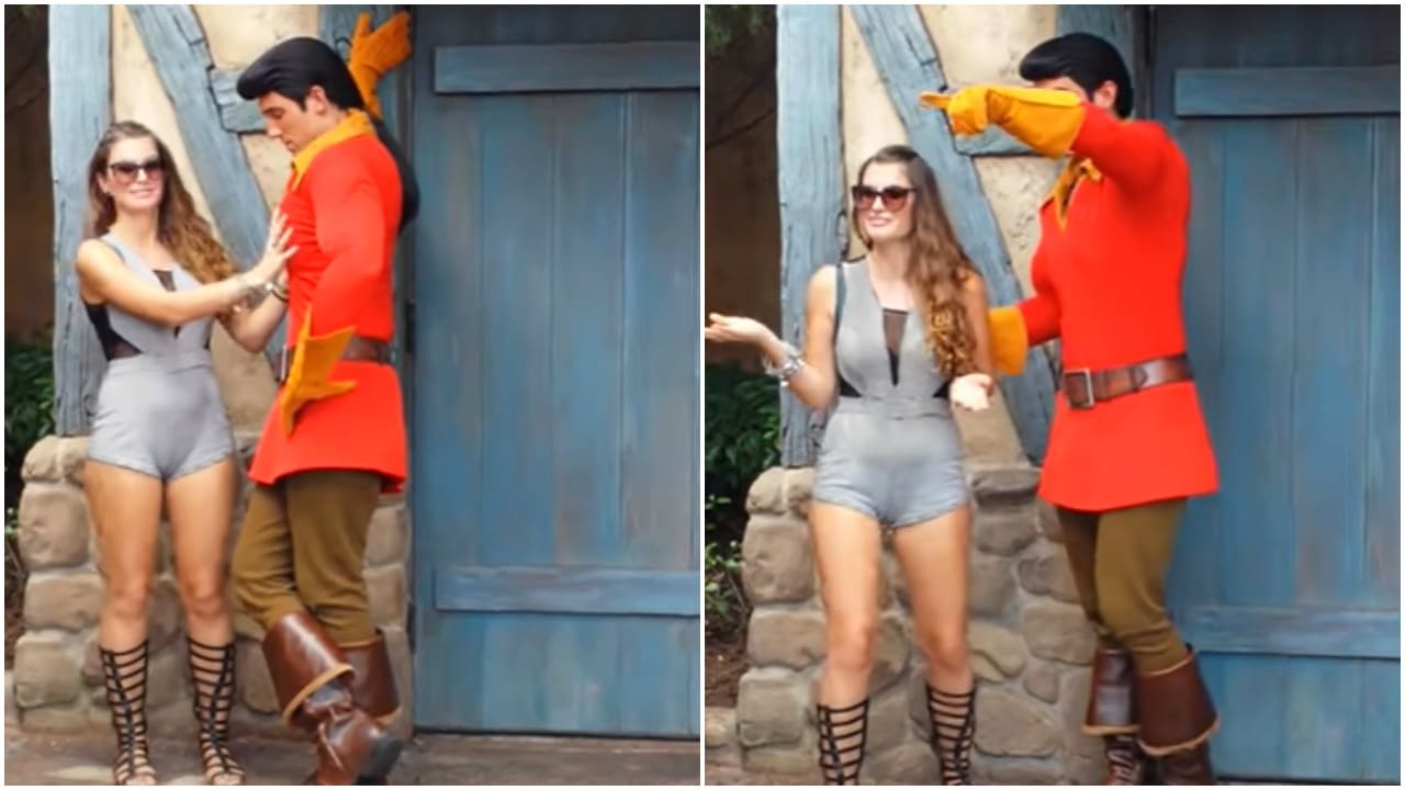 Gaston, Disney, video viral, TikTok, parque, captura de pantalla