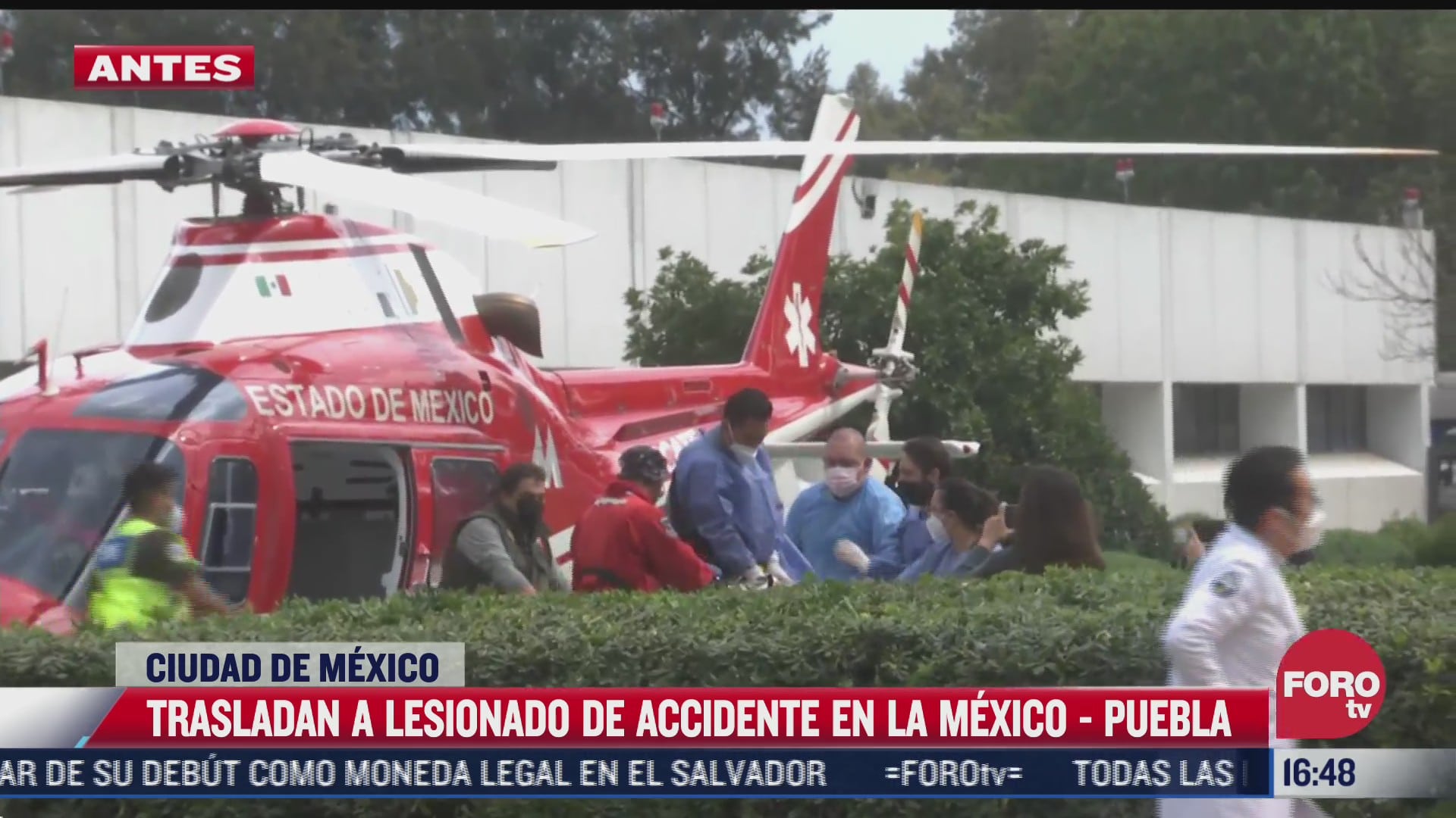herido en accidente de la mexico puebla es trasladado en helicoptero al hospital magdalena de las salinas