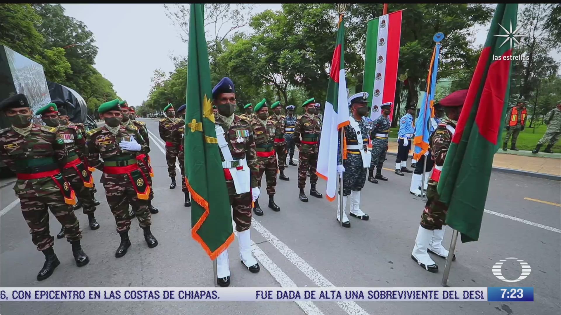 la participacion extranjera en el desfile militar de este 16 de septiembre de
