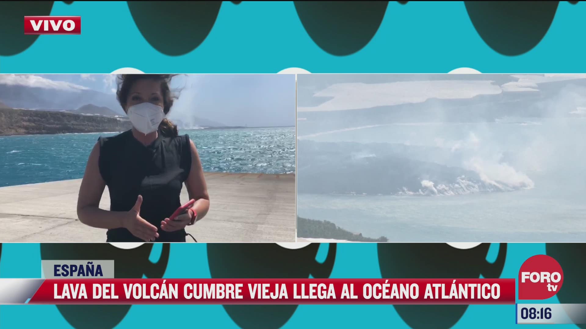 lava del volcan cumbre vieja llega al mar y produce gases toxicos