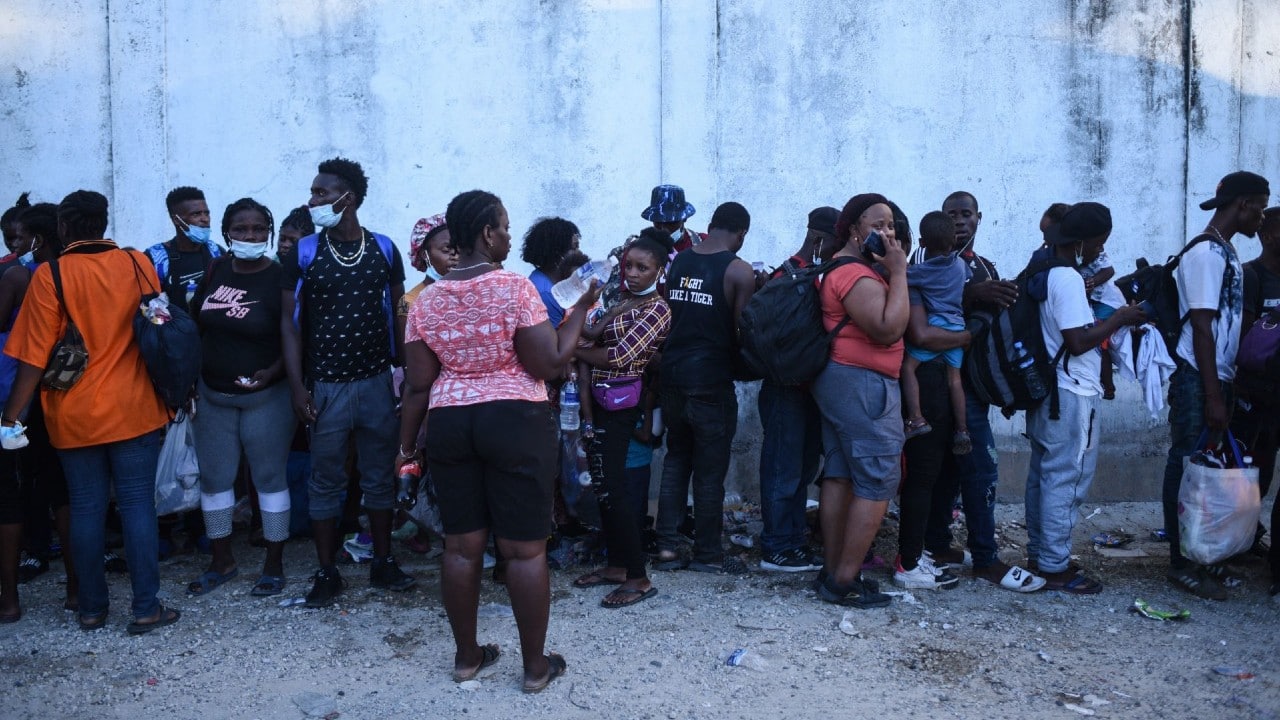 Migrantes haitianos en Chiapas