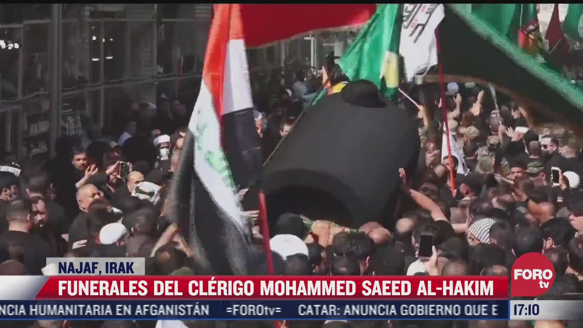 miles de personas asisten a funeral de clerigo musulman en irak