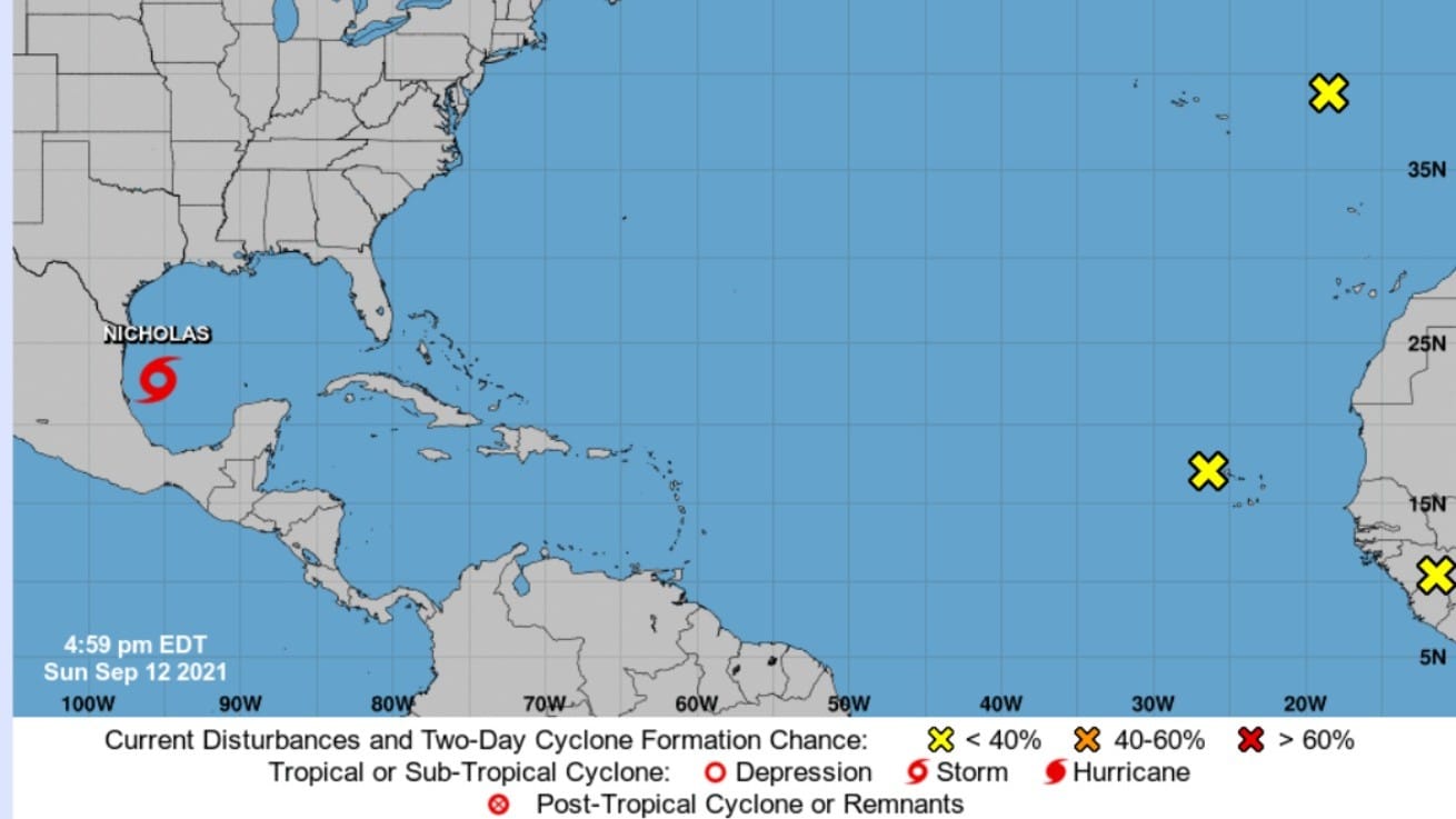 Alerta en Texas, Luisiana y México por la tormenta tropical Nicholas