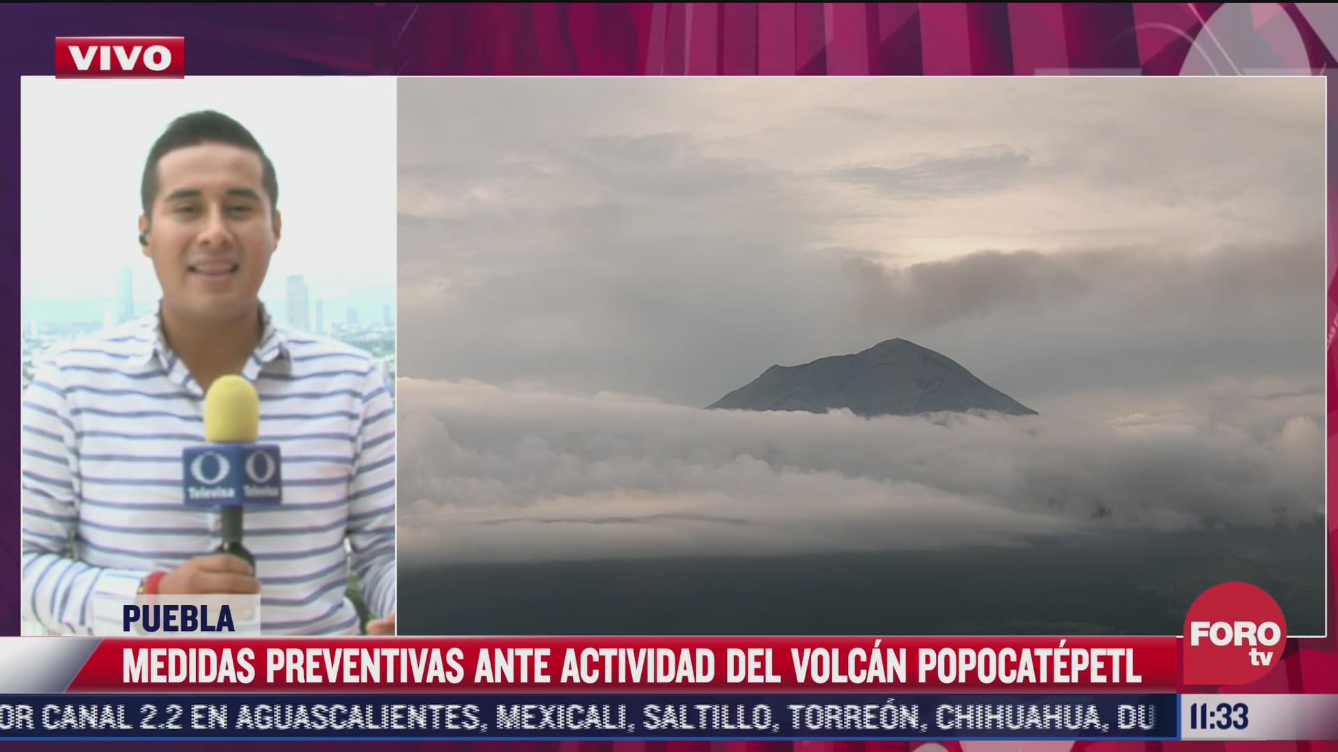 popocatepetl lanza nueva fumarola de tres kilometros