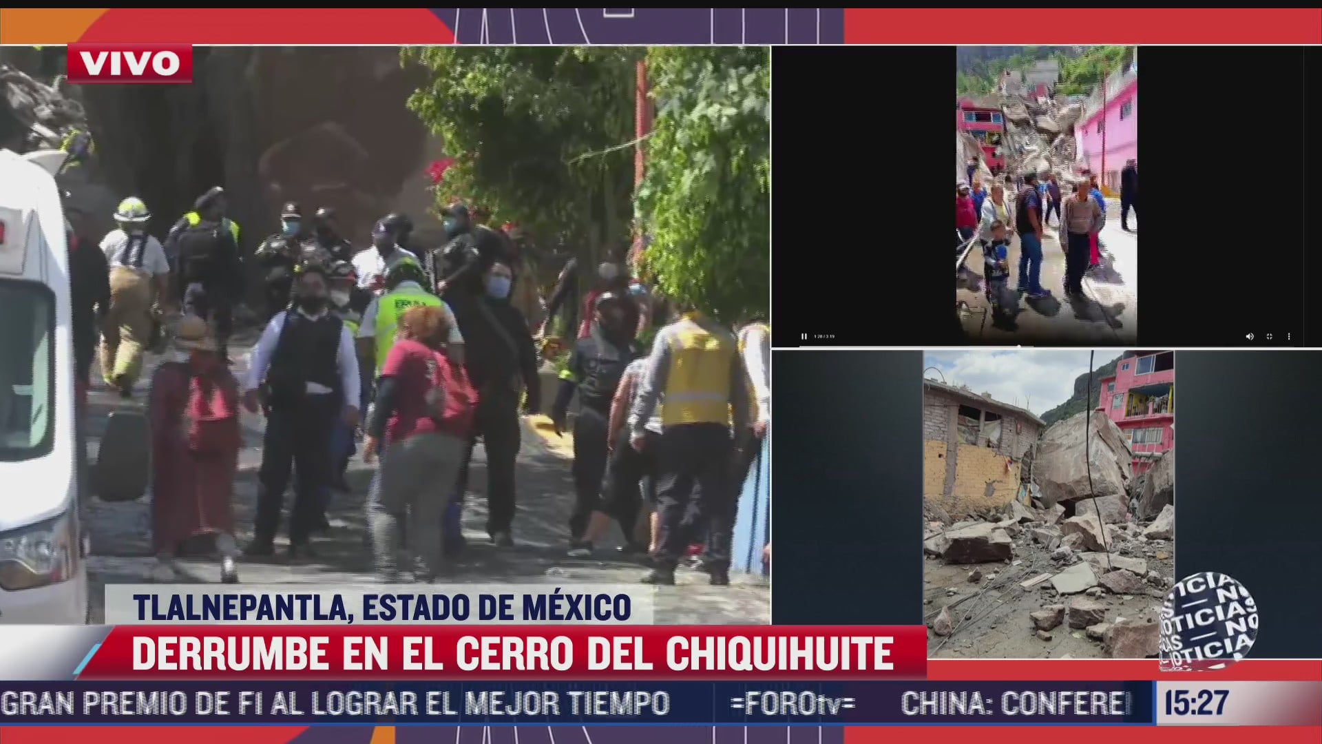 reportan cuatro personas desaparecidas por derrumbe en cerro del chiquihuite