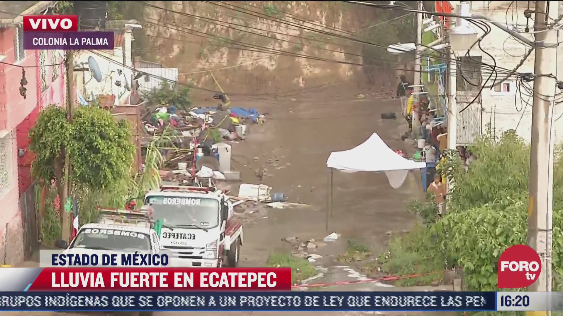 reportan fuerte lluvia en zona de deslave en ecatepec