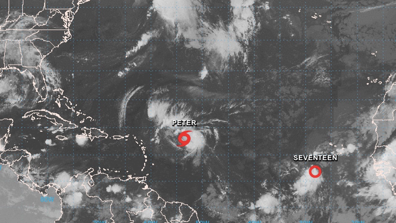 Se forma la tormenta tropical Peter en el Océano Atlántico.