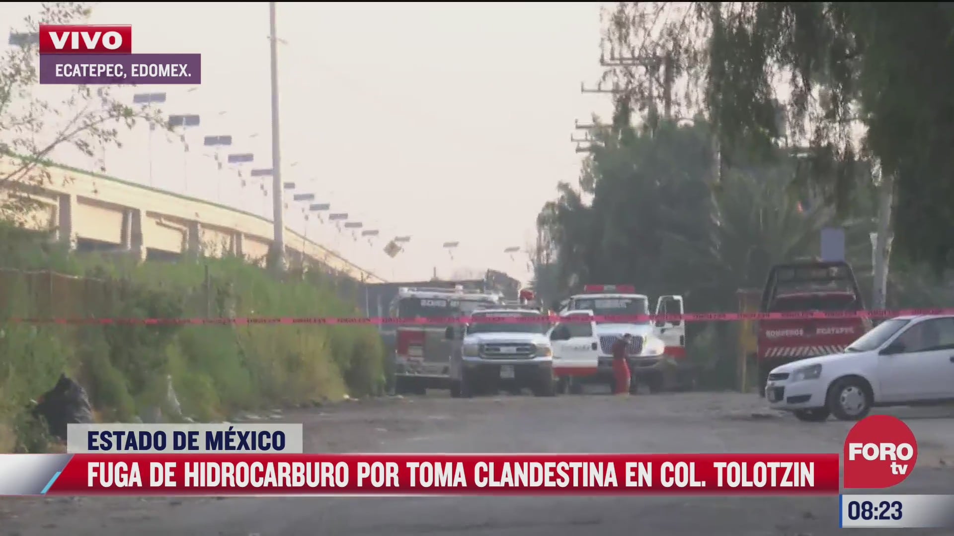 se registra fuga de combustible en toma clandestina en ecatepec estado de mexico