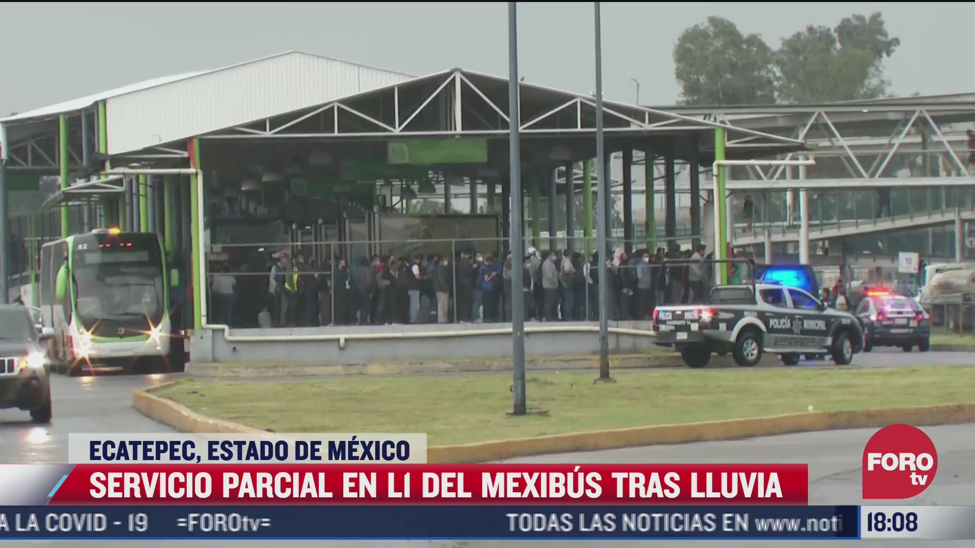 servicio parcial de l1 del mexibus tras lluvias en ecatepec