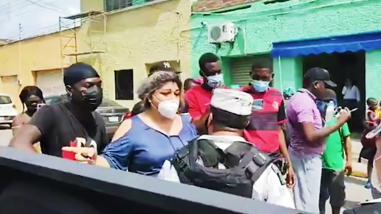 Protestan migrantes haitianos en Tampico, Tamaulipas; exigen liberar a compañeros retenidos