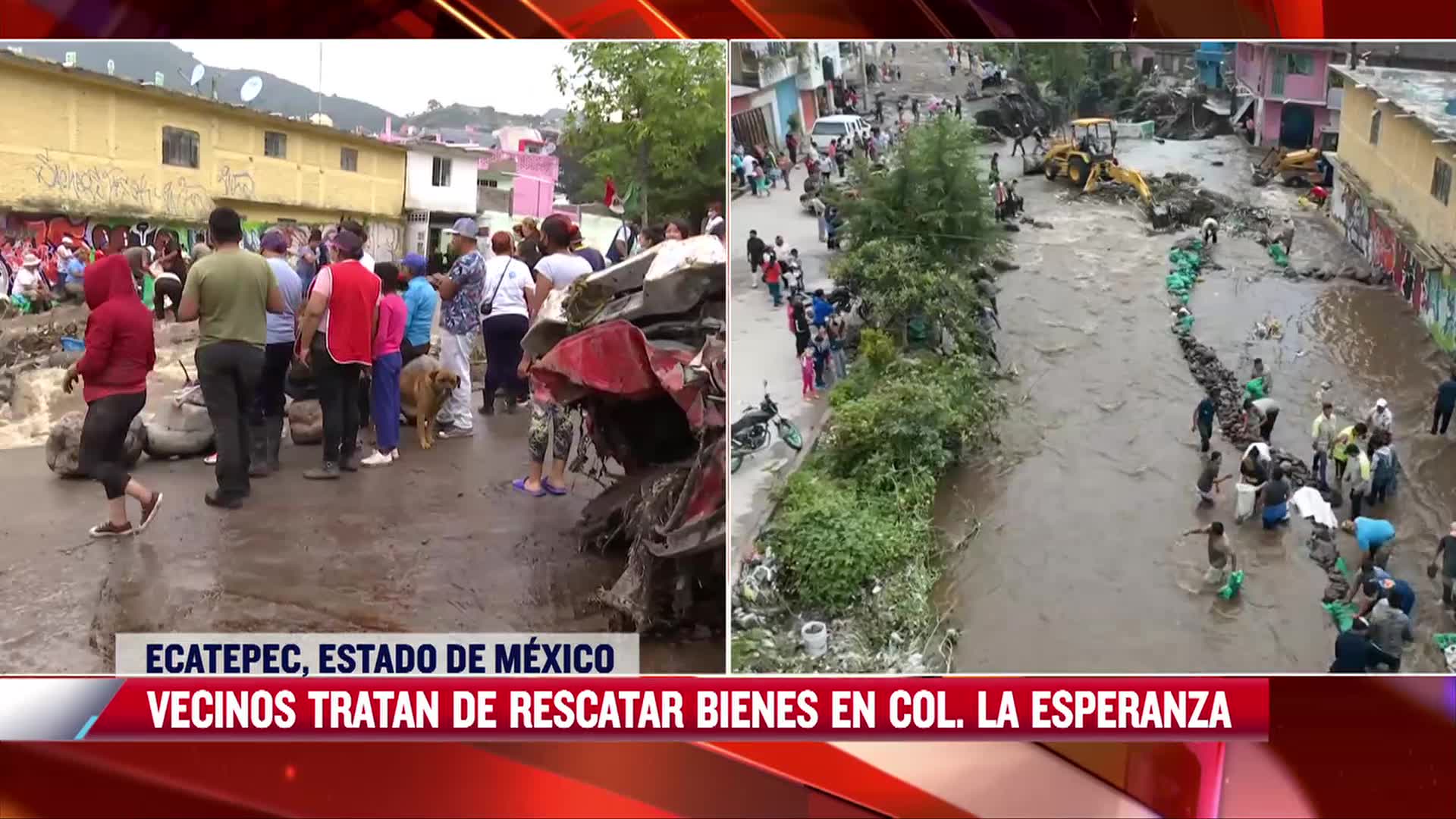 vecinos afectados por inundaciones en ecatepec estado de mexico