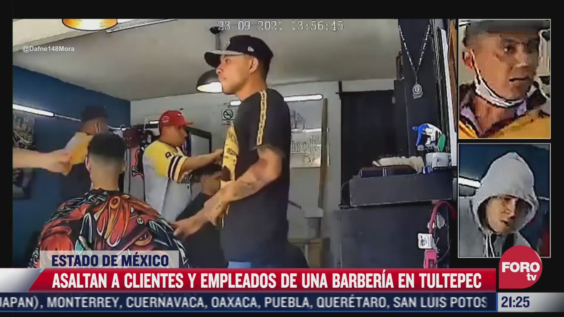 video asaltan a clientes y empleados de barberia en tultepec