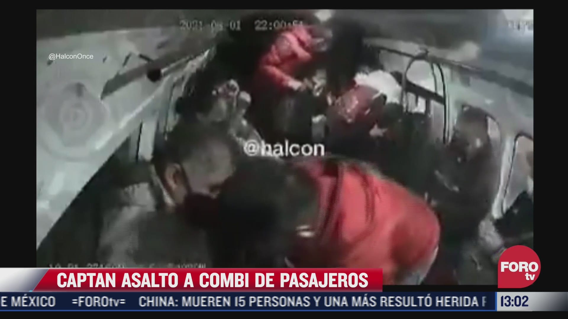 video captan asalto a combi de pasajeros