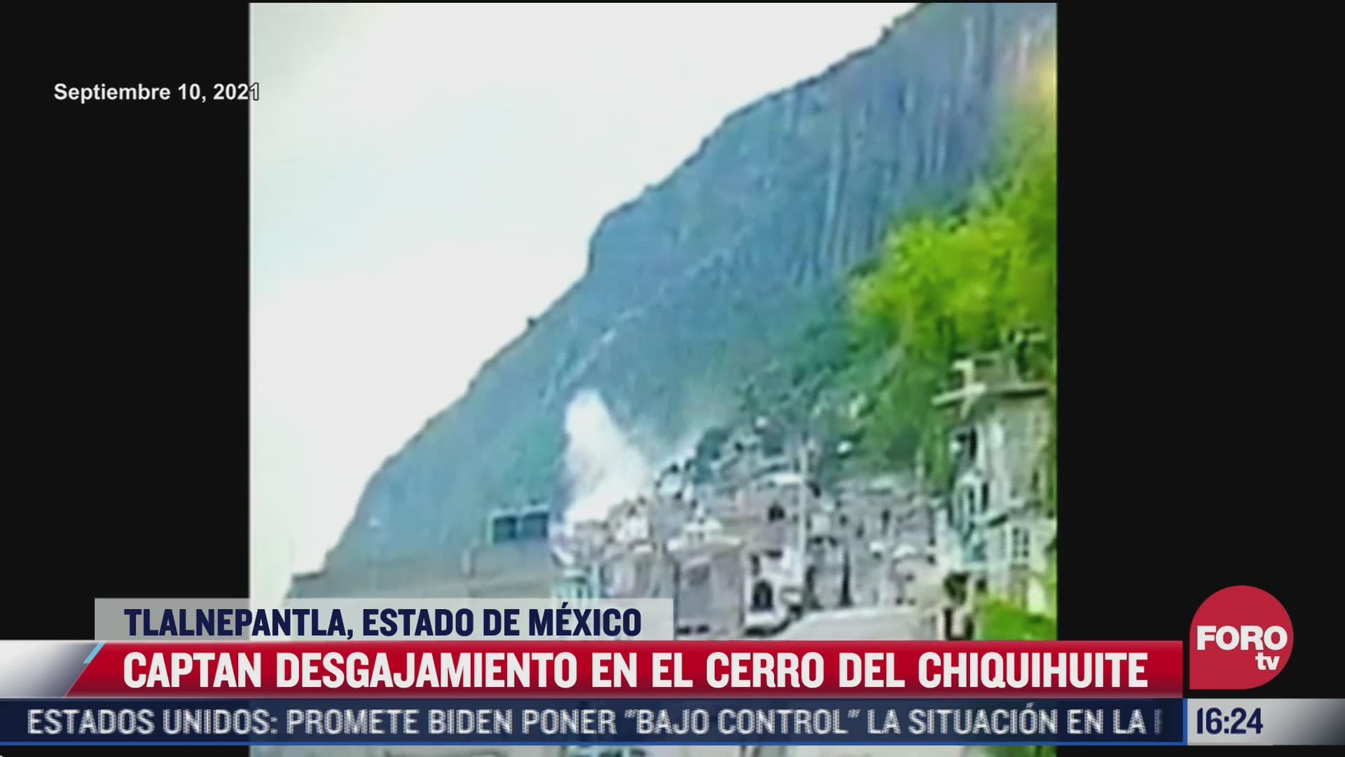 video captan momento exacto del desgajamiento en el cerro del chiquihuite