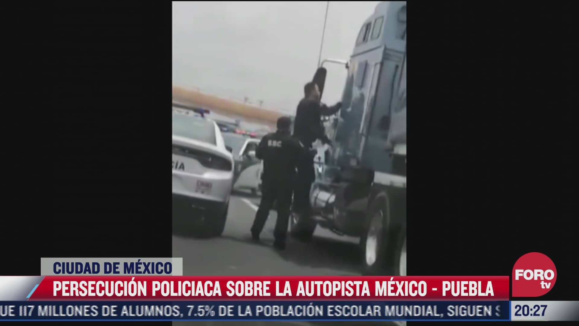 video captan persecucion policiaca sobre autopista mexico puebla