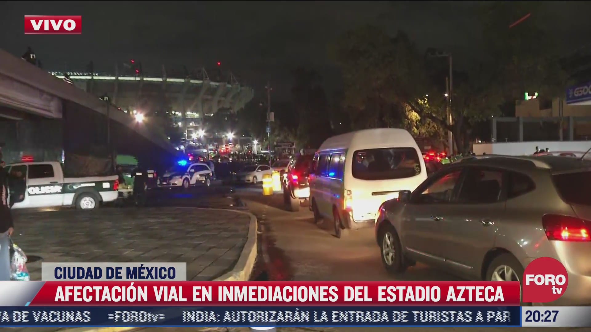afectacion vial en inmediaciones del estadio azteca por partido mexico vs canada
