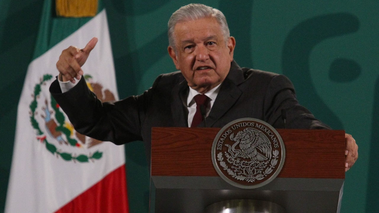 Andrés Manuel López Obrador durante la conferencia matutina en Palacio NacionaL