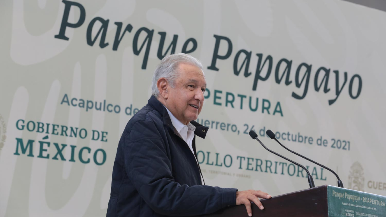 El presidente Andrés Manuel López Obrador encabezó la reapertura del Parque Papagayo en Acapulco, Guerrero.