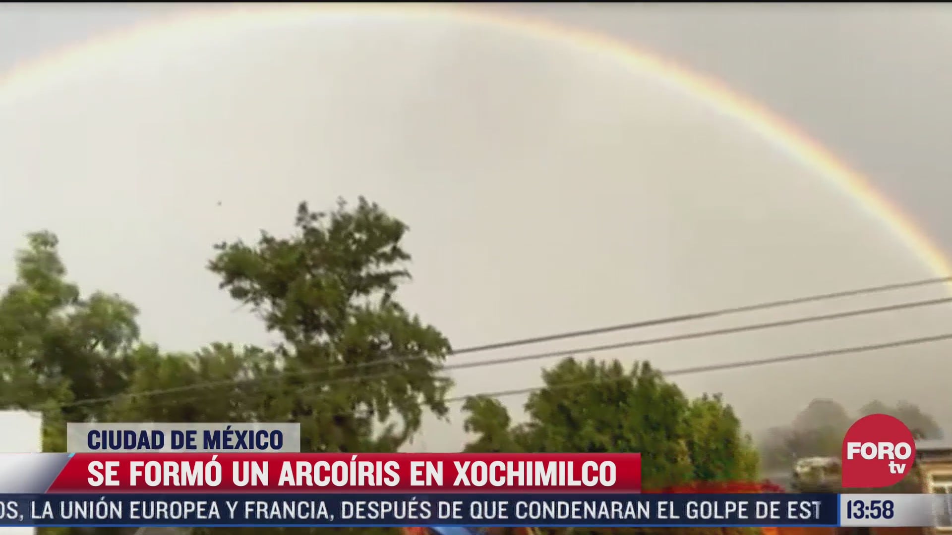 arcoiris sorprende a habitantes de xochimilco