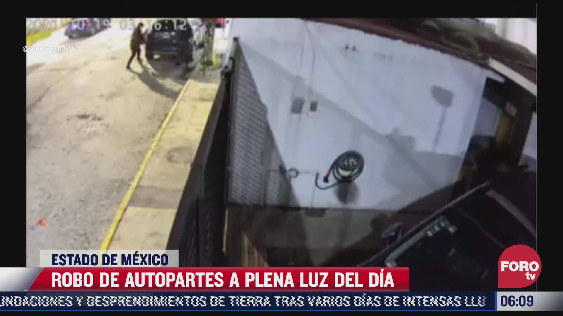 camaras de seguridad graban robo de robo de autopartes en naucalpan estado de mexico
