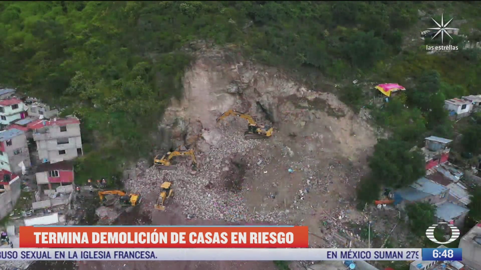 concluye demolicion de once casas en el cerro del chiquihuite