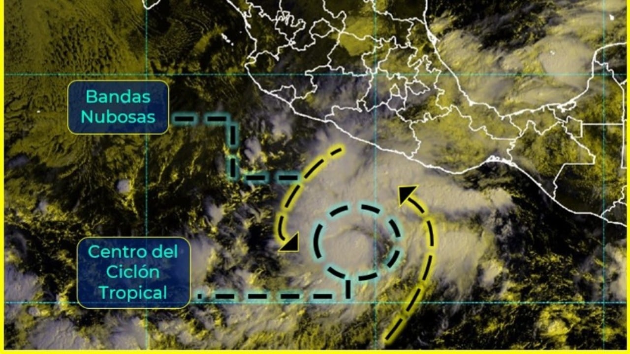 Depresión Tropical Diecisiete-E se forma frente a las costas de Guerrero