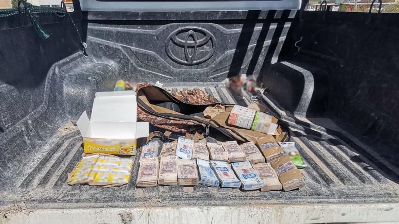 Detienen a dos personas con un millón de pesos en efectivo en Zacatecas. FOTO GN México