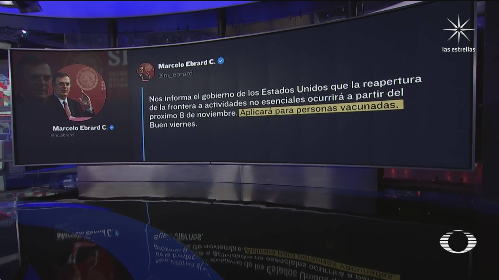 eeuu y mexico confirman apertura de frontera el 8 de noviembre