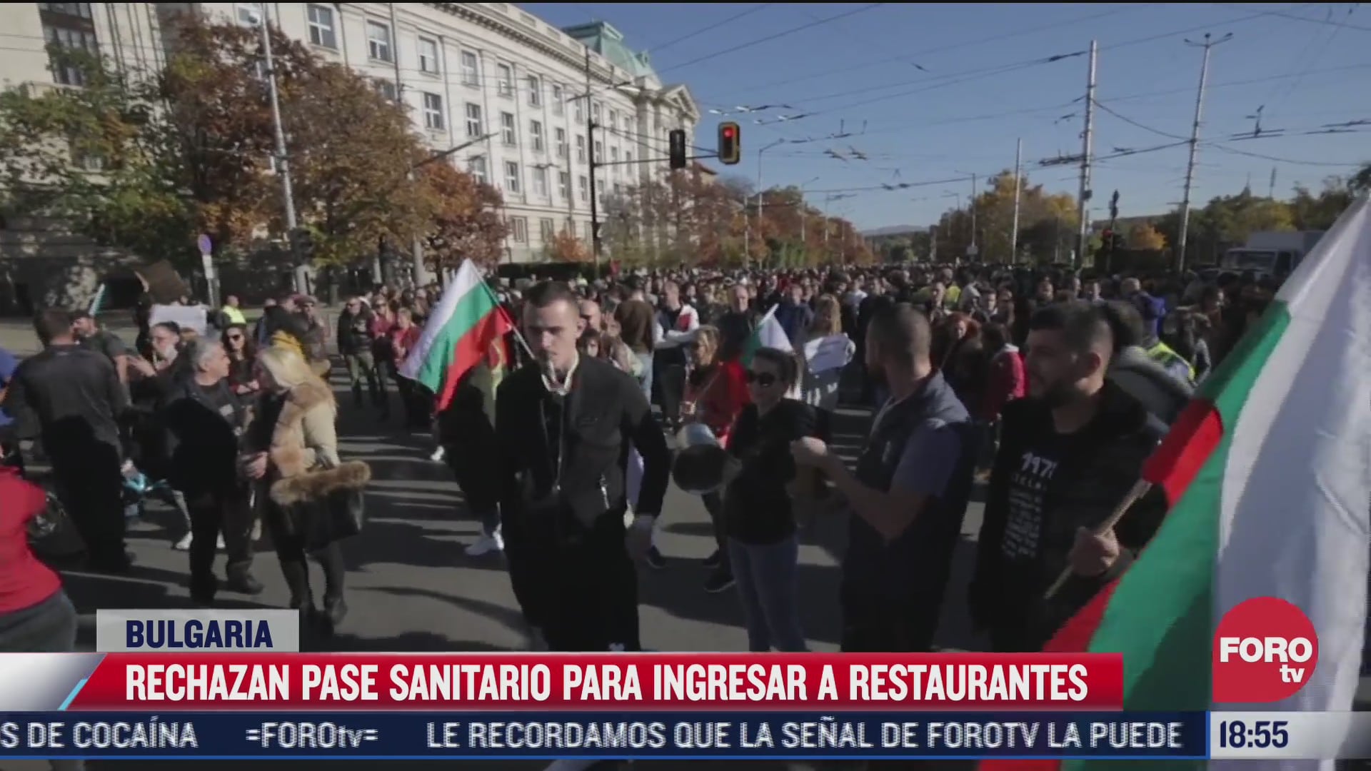 en bulgaria protestan contra pase sanitario