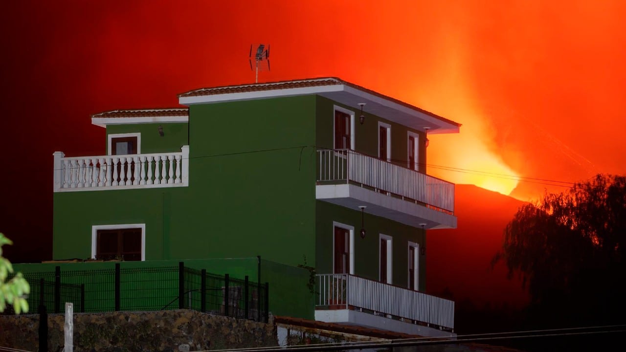 Erupción en volcán en La Palma, España