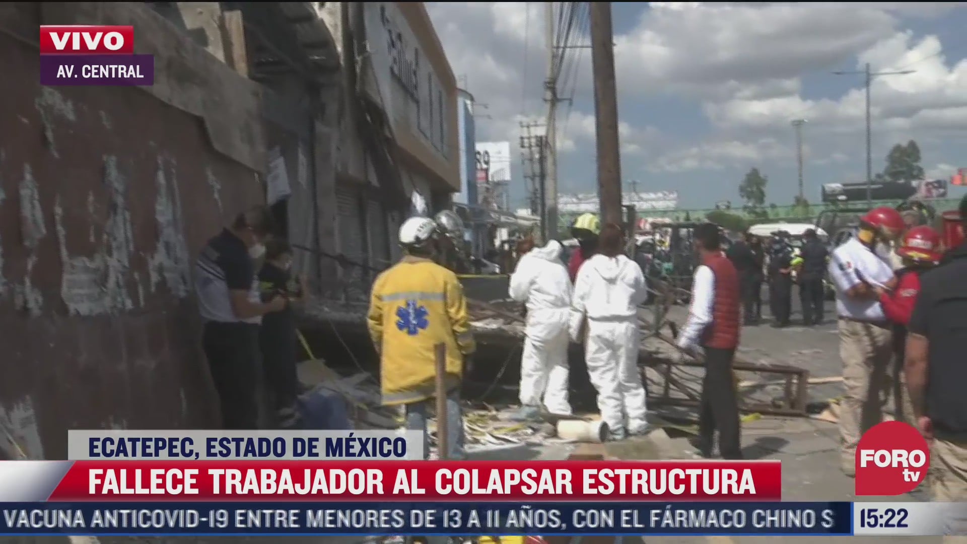 fallece trabajador tras colapso de estructura en ecatepec